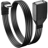 Jsadzkj 90 laipsnių stačiu kampu usb c 2.0 kabelis type c į usb female otg adapterio kabelis usb type c plokščias trumpas kabelis, universalus planšetinis kompiuteris, usb atmintinė nešiojamas kompiuteris 30 cm (kampas aukštyn/žemyn)