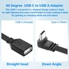 Jsadzkj 90 laipsnių stačiu kampu usb c 2.0 kabelis type c į usb female otg adapterio kabelis usb type c plokščias trumpas kabelis, universalus planšetinis kompiuteris, usb atmintinė nešiojamas kompiuteris 30 cm (kampas aukštyn/žemyn)