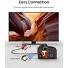 Jsaux 4k micro hdmi į hdmi kabelis 3m, micro hdmi į standartinį hdmi kabelį pintas palaiko 4k 60hz hdr 3d arc 18gbps suderinamas su sony a6000 a6300 kamera ir daugiau (raudonas)