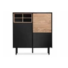 Juoda komoda Loft 150 ąžuolas antracitas Lofty Konsimo