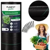 Juoda sodo agroplėvelė 1.6x100m 90g/m² mulčiavimo plėvelė nuo piktžolių smeigtukai x50