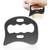 Juodas gua sha grandiklis gua sha nerūdijančio plieno viso kūno celiulito masažas limfodrenažinis masažuoklis fascia įrankis trynimui kojoms, nugarai, veidui, kaklui, raumenų atpalaidavimui ir skausmo malšinimui