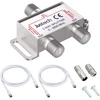 Justech 2-krypčių Tv F jungties adapteris, 2500mhz