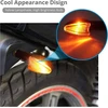 Justech 4 x universalūs motociklų posūkio signalai, dienos šviesos, mikro indikatoriai, mini indikatoriai, didelio našumo lemputė, motociklų gabaritinė lemputė 10 W, oranžiniai vandeniui atsparūs motociklų posūkio signalai