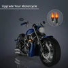 Justech 4 x universalūs motociklų posūkio signalai, dienos šviesos, mikro indikatoriai, mini indikatoriai, didelio našumo lemputė, motociklų gabaritinė lemputė 10 W, oranžiniai vandeniui atsparūs motociklų posūkio signalai