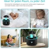 Justup Skėtinis Drėkintuvas, Besisukantis Skėtinis Drėkintuvas, 7 Spalvų Led Aromaterapinis Difuzorius, 300 ml Talpos Eterinių Aliejų Drėkintuvas su Nuotoliniu Valdymu (juodas)