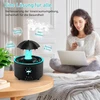 Justup Skėtinis Drėkintuvas, Besisukantis Skėtinis Drėkintuvas, 7 Spalvų Led Aromaterapinis Difuzorius, 300 ml Talpos Eterinių Aliejų Drėkintuvas su Nuotoliniu Valdymu (juodas)