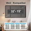 Jxmtspw tv sieninis laikiklis pakreipiamas laikiklis, skirtas 32–75 colių televizoriams lcd led plokščias ir lenktas tv laikiklis, išlaiko iki 70 kg, maks. vesa 600 x 400 mm, pakreipiamas tv sieninis laikiklis lengvas montavimas