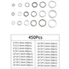Jzk 450 x aliuminio plokščios poveržlės, asortimentas, 10 dydžių: m6, m8, m10, m12, m14, m16, m18, m20, m22, m24