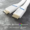 Kabeldirekt Plokščias Hdmi Kabelis - 1 m - Baltas