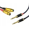 Kabelis 2x 6,3mm stereo Jack - 2x Xlr moteriškas, Klotz, 6m