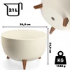 Kadax Gėlių vazonas ant kojelių, 40cm, kremas