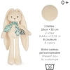 Kaloo - Lapinoo - Pantin Lapin - kūdikio pliušinis žaislas iš trikotažo ir mezginio - 25 cm - kreminės spalvos - labai minkšta medžiaga - dovanų dėžutė - nuo gimimo, K969942