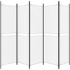 Kambario pertvara, 5 dalių, baltos spalvos, 250x180cm, audinys