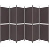 Kambario pertvara, 6 dalių, rudos spalvos, 300x180cm, audinys