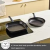 Karaca Biogranite indukcinė keptuvių rinkinys, 2 dalys, juodas auksas, keptuvė ir kiaušinių keptuvė, organinis granitas, keptuvė, kiaušinių keptuvė, nelipni funkcija, pažangios technologijos, namų ūkiams ir šeimoms