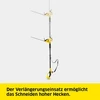 Kärcher Phg 18-45 akumuliatorinės teleskopinės gyvatvorių žirklės 18 V pjovimo ilgis 45 cm prailginimo įdėklas kampinė pjovimo galvutė maksimali galia 250–500 m be akumuliatoriaus