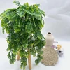 Karlor Monstera dirbtinis augalas pakabinimui, 2 vnt., 74 cm, dirbtinis augalas, pakabinami dirbtiniai augalai pakabinimui, Monstera, smulkūs lapai, pakabinami augalai vidaus, lauko dekoravimui