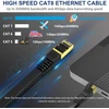 Kasimo Cat 8 Lan kabelis 10m plokščias 40 Gbit/s 2000 Mhz Rj45 juodas