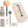 Katana priežiūros ir valymo rinkinys medinėje dėžutėje - įskaitant Choji Abura, Uchiko, Bamboo Mekugi, Mekugi Nuki, Nuguigami - tradicinis samurajų kardo valymas ir priežiūra