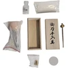 Katana priežiūros ir valymo rinkinys medinėje dėžutėje - įskaitant Choji Abura, Uchiko, Bamboo Mekugi, Mekugi Nuki, Nuguigami - tradicinis samurajų kardo valymas ir priežiūra