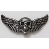 Kaukolė su sparnais skull 3d ženklelis ant varžto
