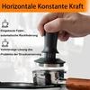 Kavos grūstuvas 53 mm, kavos presas, espresso grūstuvas su 13,6kg kontaktiniu slėgiu, skalės reguliavimas, 304 nerūdijančio plieno pagrindas, kavos štampas su plokščiu grūstuvo pagrindu, kavos grūstuvas, skersmuo 53 mm
