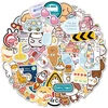 Kawaii gyvūnų lipdukai, mieli vandeniui atsparūs vinilo lipdukai nešiojamam kompiuteriui, vandens buteliui, riedlentei, automobiliui, motociklui, dviračiui, gitarai, ps4 bagažui, lagaminui, iškarpų albumui, telefono planšetei [50 vnt. pakuotė]