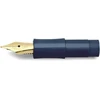 Kaweco Classic plunksnakalbio atsarginis plunksnos antgalis, platus B, nerūdijančio plieno auksinis plunksnos antgalis, plastikinė laikiklio dalis, tamsiai mėlyna
