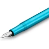 Kaweco Collection Liliput Mėlyna plunksnakotis, išskirtinis aliuminio plunksnakotis su plieniniu plunksneliu, skirtas rašalo kasetėms, 12,4 cm, plunksnelės plotis: F (fine)