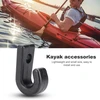 Kayak J formos kabliukai, 10 vnt. plastikinių J formos varžtų tvirtinimo kabliukų, skirtų kajakams, kanooms, irklavimo valtims, juodi