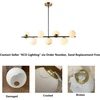 Kco Lighting modernus pakabinamas šviestuvas valgomojo stalui su 7 lemputėmis, matinis stiklas, auksinis sietynas, vidurio amžiaus pakabinamas šviestuvas virtuvės salei, restoranui, valgomajam, barui