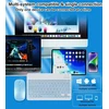 Keautfair belaidė bluetooth klaviatūra, itin plona, įkraunama, mažo triukšmo, reguliuojamas Dpi, skirta Pc/nešiojamam Kompiuteriui/windows/ios - mėlyna