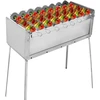 Kebabų iešmai nerūdijančio plieno 40 vnt. metaliniai iešmai mėsai, vištienai, krevetėms, vaisiams, daržovėms (20 cm + 25 cm)