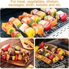Kebabų iešmai nerūdijančio plieno 40 vnt. metaliniai iešmai mėsai, vištienai, krevetėms, vaisiams, daržovėms (20 cm + 25 cm)