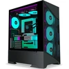 Kediers Pc korpusas – iš anksto įdiegti 6 Pwm ventiliatoriai, Atx Mid Tower žaidimų korpusas, tinklinis kompiuterio korpusas su atidaromu grūdinto stiklo šoniniu skydeliu (juodas, G300)
