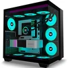 Kediers pc korpusas su iš anksto įdiegtais 9 argb ventiliatoriais, atx mid tower žaidimų korpusas, su dvigubo grūdinto stiklo viso ekrano kompiuterio korpusu, h9 (juodas)