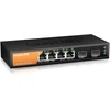 Keeplink 6 prievadų 2.5g nevaldomas komutatorius, 4 x 2.5gbase-t prievadai ir 2 x 10gbase-t sfp lizdai, 60 gbps perjungimo sparta, plug & play/montuojamas ant sienos/metalinė konstrukcija be ventiliatoriaus, suderinamas su 1000 mbps įrenginiais