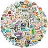 Kelioniniai lipdukai, 100 vnt., skirti riedlentėms, grafiti, motociklams, dviračiams, snieglentėms, bagažui, nešiojamam kompiuteriui, automobiliui, lagaminui, vaikams ir paaugliams, vandeniui atsparūs vinilo lipdukai