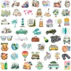 Kelioniniai lipdukai, 100 vnt., skirti riedlentėms, grafiti, motociklams, dviračiams, snieglentėms, bagažui, nešiojamam kompiuteriui, automobiliui, lagaminui, vaikams ir paaugliams, vandeniui atsparūs vinilo lipdukai