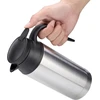 Kelioninis virdulys, 750 ml, elektrinis automobilinis šildymo puodelis, nešiojamas virdulys kelionėms, usb gėrimų puodelis, virdulys vandeniui, arbatai, kavai, pienui, 12v/24v (12v)
