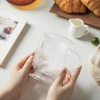Kemorela 4 cappuccino puodelių rinkinys, 480 ml - stiklinės šaltai kavai, karščiui atsparios stiklinės kavos puodeliai su rankena, stiklinės šaltai kavai, stilingos arbatos stiklinės karštiems gėrimams, patvarūs espresso puodeliai