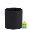 Keraminė vazono dengiamoji dalis, 13 cm, juoda matinė