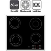 Kesper 36536 13 stiklinė pjaustymo lentelė su bistro dizainu, juoda