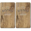 Kesper 36536 13 stiklinė pjaustymo lentelė su bistro dizainu, juoda