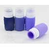 Keturių silikoninių kelioninių buteliukų rinkinys 60 ml violetiniai