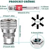 Kewayo reguliuojamas universalus galinis raktas 10-19 mm - Super galinis raktas su 65 mm adapteriu metrinėms 3/8-3/4 colių terkšlinėms veržlėms