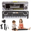 Keyboard vaikams vargonai su mikrofonu elektrinis mokymuisi groti + maitinimo šaltinis