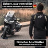 Kietas grandininis užraktas Kohlburg, 125 cm ilgio [apsauga nuo žirklių], aukščiausio 15 lygio - užraktas motociklui, motoroleriui, elektriniam dviračiui, elektriniam paspirtukui ir dviračiui - motociklo užraktas ir didelio saugumo dviračio užraktas