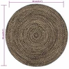 Kilimas, juodos ir natūralios sp., 90cm, džiutas, rankų darbo